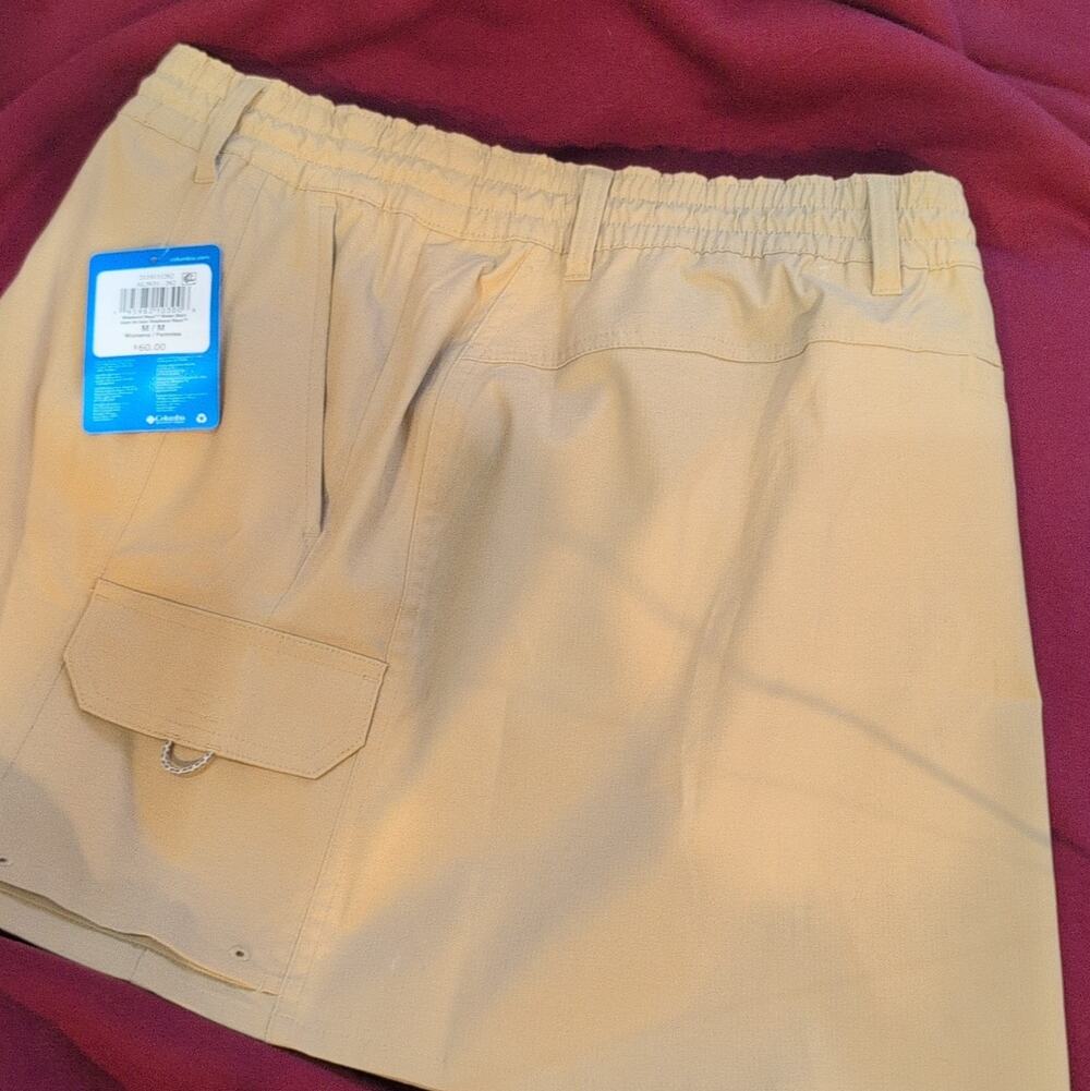 Columbia Weekend Rays Cargo Skirt Elastic Waist Drawstring Beige Women's M